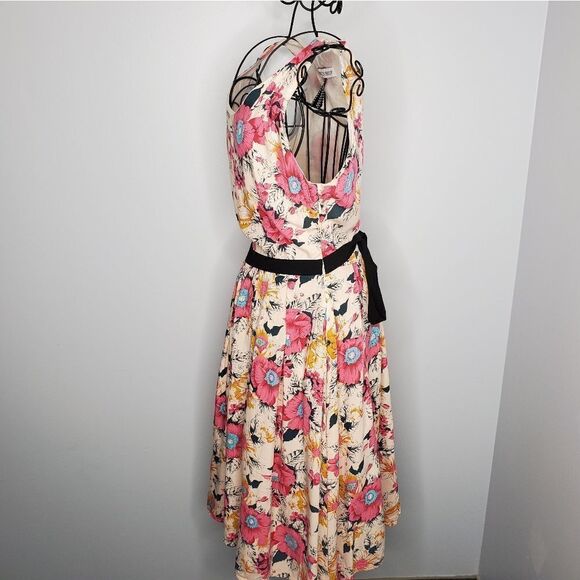 MODCLOTH dress Frock Shop retro floral sleeveless with‎ pockets S - Picture 3 of 9